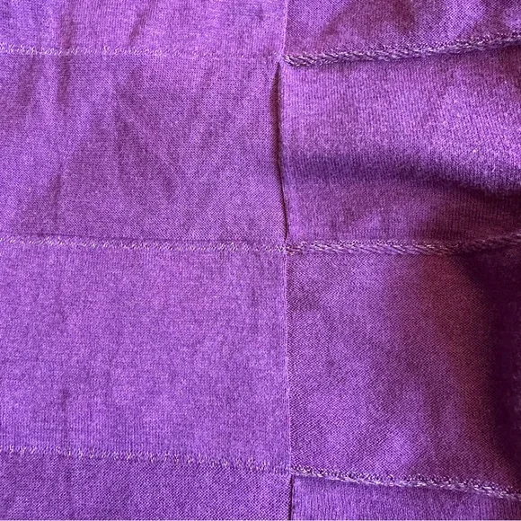 Sejour‎ Women Purple Silver Stitch Open Front Long Sleeve Cardigan Sweater 2X - Picture 5 of 5